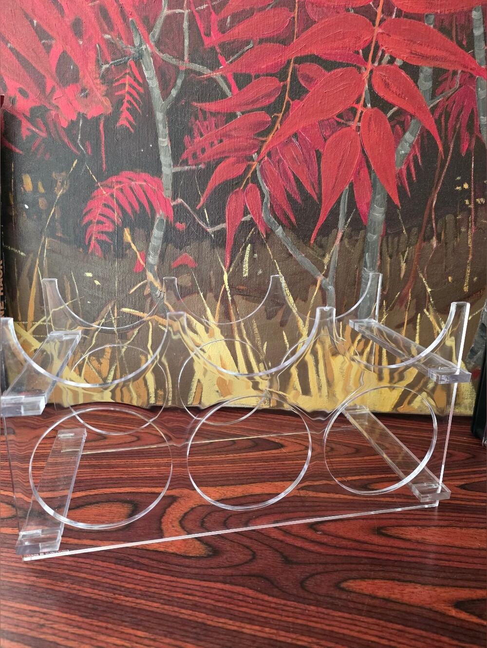 Vintage Lucite, Plexi, Plastic Wine Rack, Bottle Holder, New From Box.